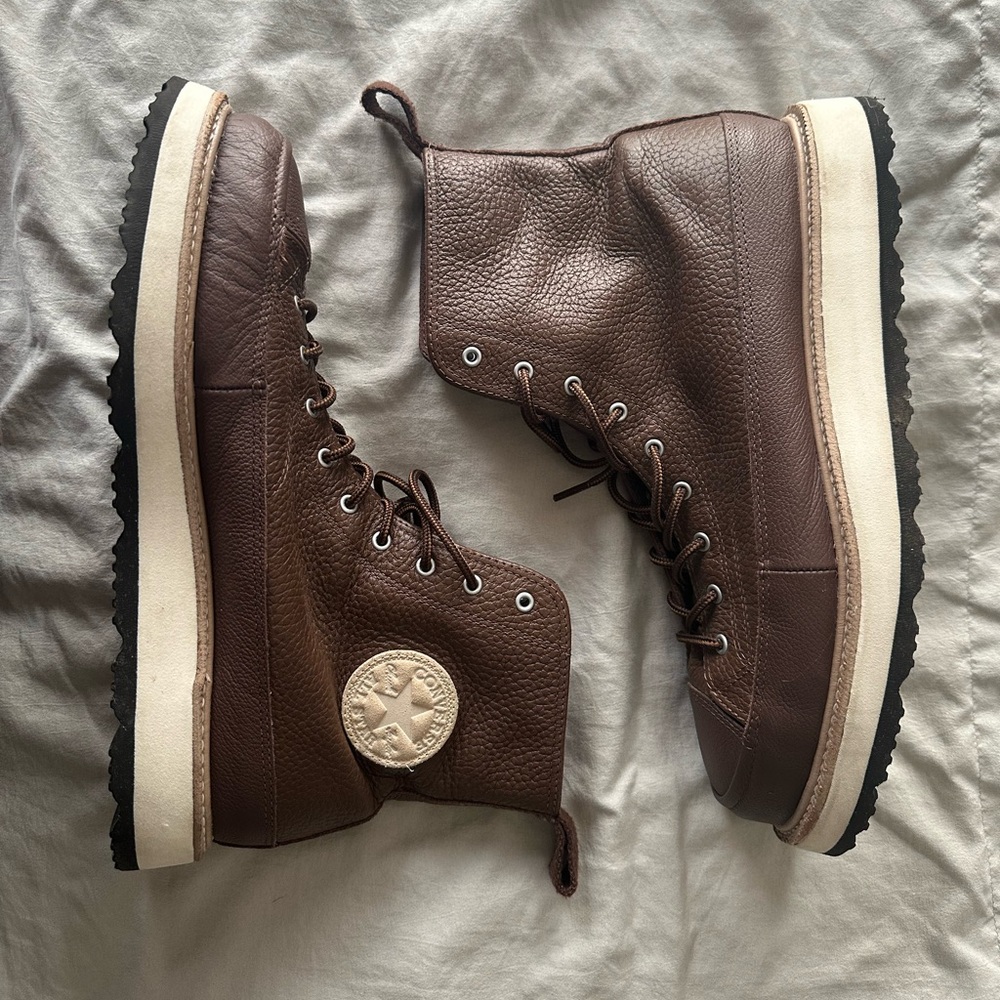 Converse Brown Leather High-Top Boots